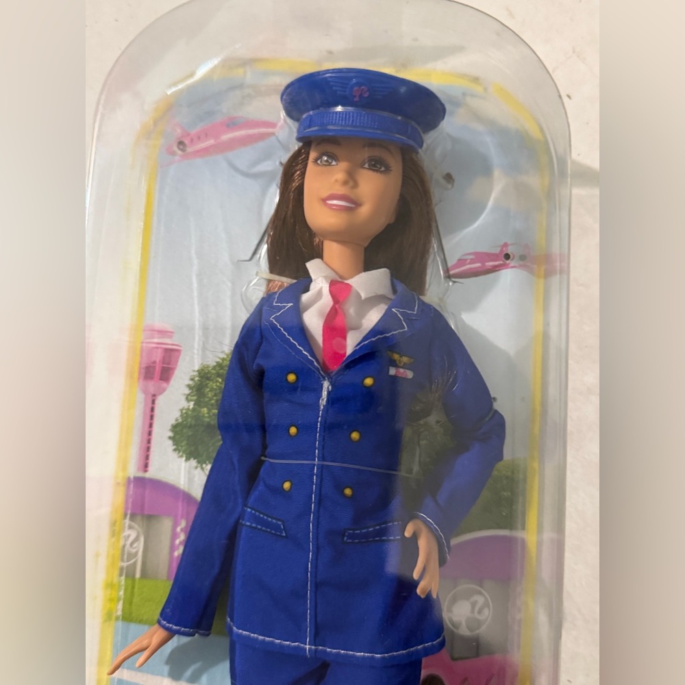 Barbie Blue Outfit with Pink Plane Graphic